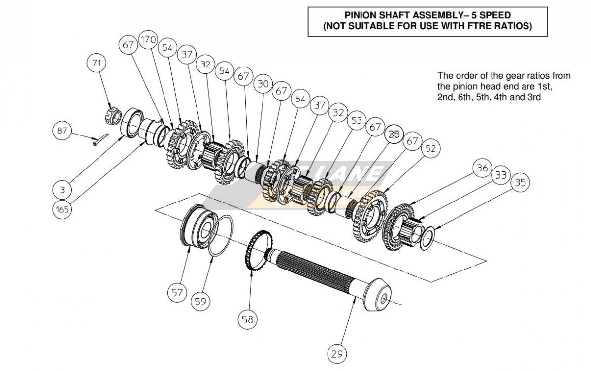 PINION SHAFT ASSY